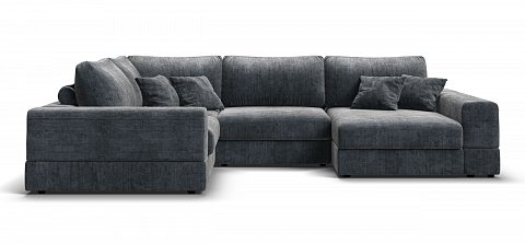 П-образный диван-кровать Босс Модуль Шенилл Глосс карбон 2