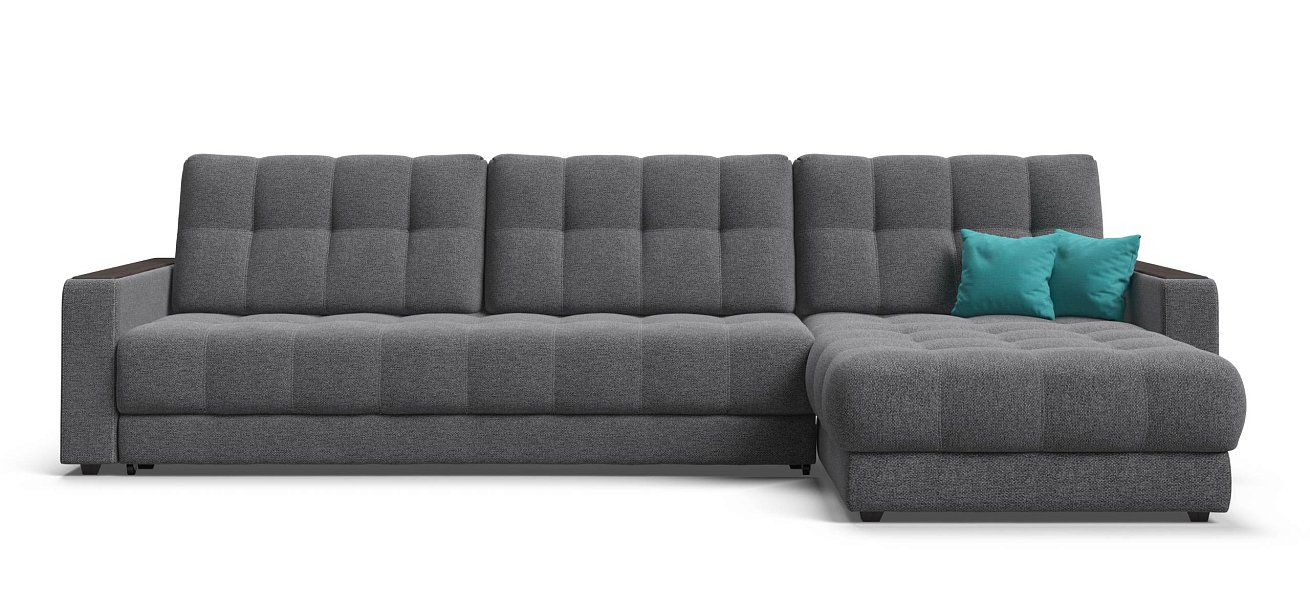 Угловой диван Босс Макс Рогожка Мальмо серый