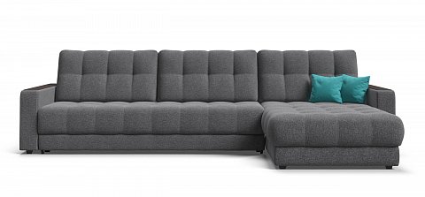 Угловой диван Босс Макс Рогожка Мальмо серый 1