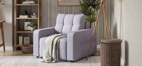 Денди кресло-кроватьРогожка Мальмо платина 2