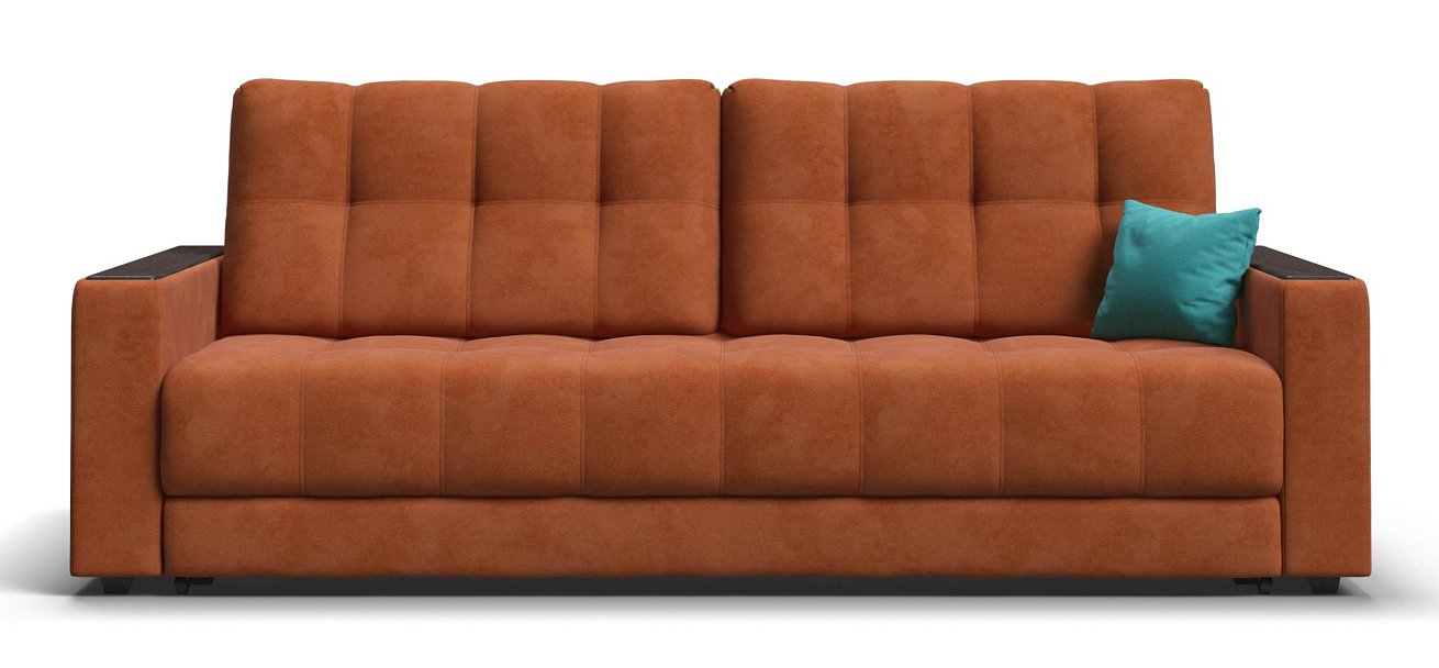 Диван Босс велюр Алькантара оранж