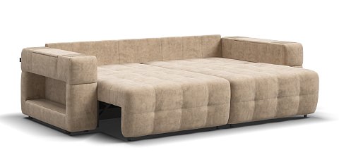 Диван Босс ХО велюр Роял шампань / Снежная Сонома 3