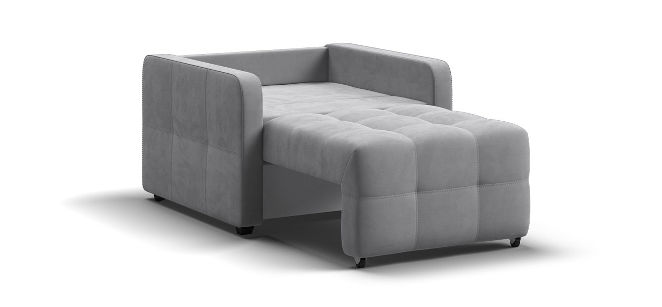 Кресло-кровать Денди Слим велюр Монолит сталь