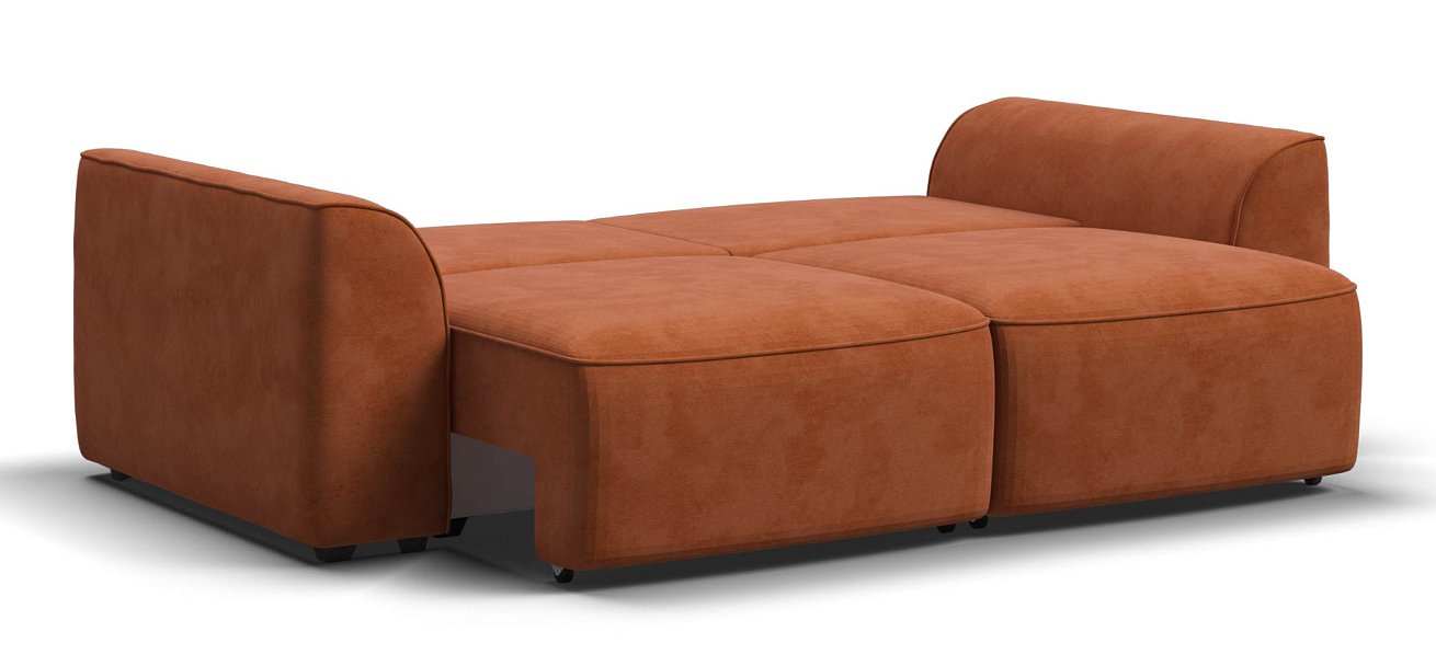 Диван Кинг Модуль велюр Алькантара оранж