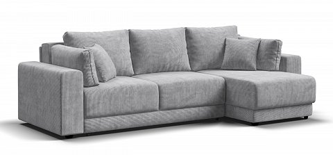 Угловой диван Босс Прайм ХЛ Вельвет Корд серый