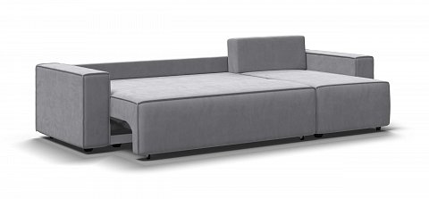 Угловой диван Норд велюр Монолит сталь 3