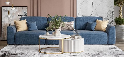 Диван Кинг Макс велюр Роял синий 2