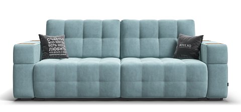 Диван Босс ХО велюр Монолит аква / Снежная Сонома 1