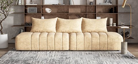 Диван Босс Твин прямой велюр Роял шампань 2