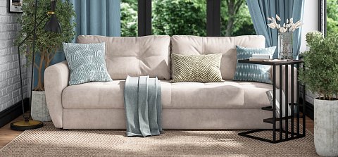 Диван Престон велюр Монолит латте 2