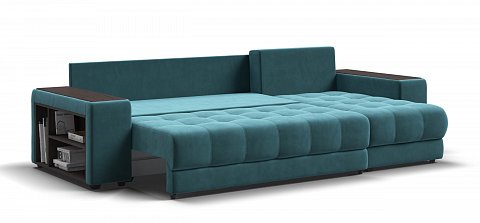 Угловой диван Босс ХЛ велюр Монолит зеленый 3