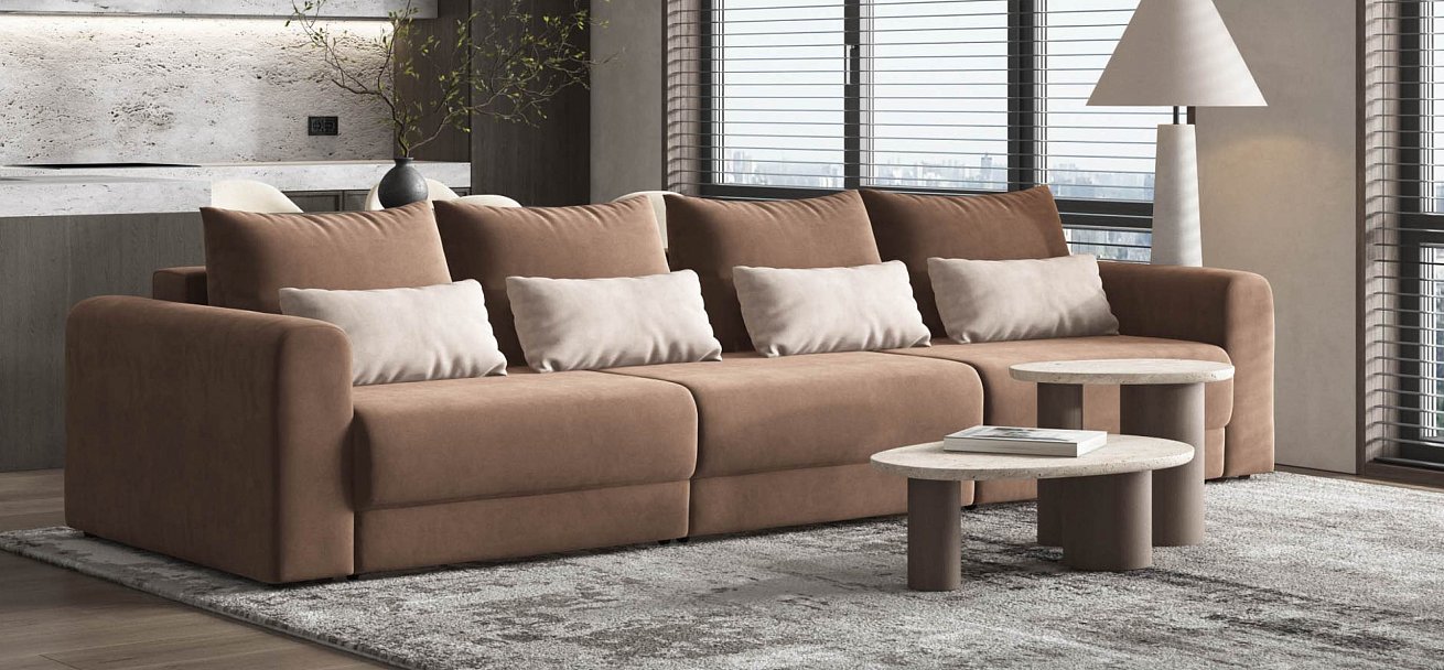 Модульный диван Ричмонд Модуль Макс велюр Монолит мокко