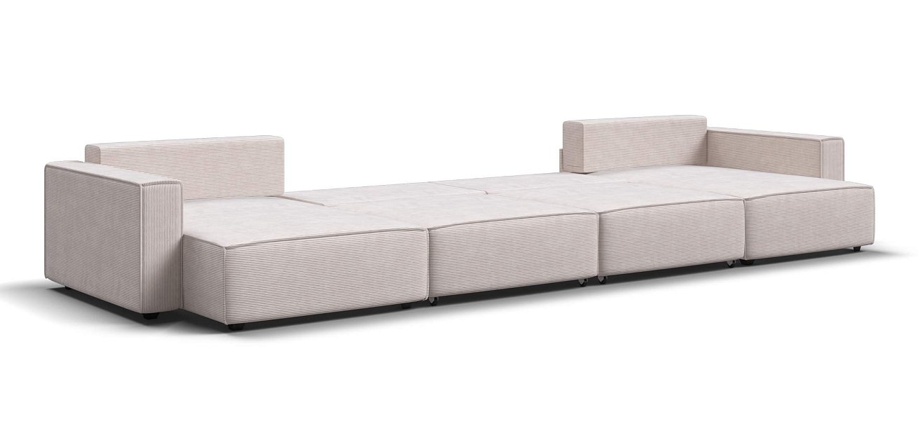 П-образный диван Босс Софт Модуль Вельвет Корд бежевый