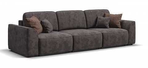 Диван Кинг Модуль Макс велюр Алькантара серый
