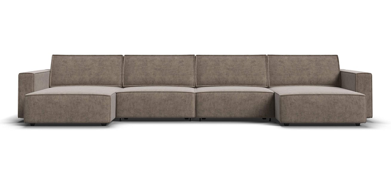 П-образный диван Босс Софт Модуль велюр Роял тауп