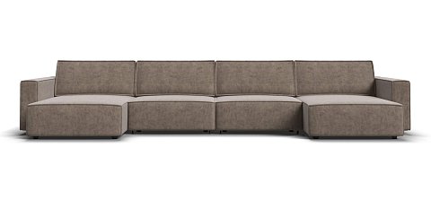 П-образный диван Босс Софт Модуль велюр Роял тауп 1