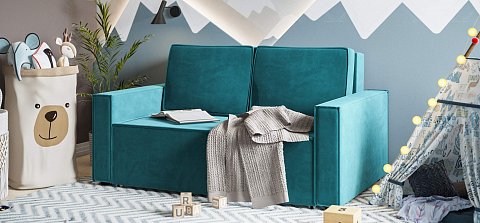 Диван Норд двухместный велюр Монолит зеленый 2