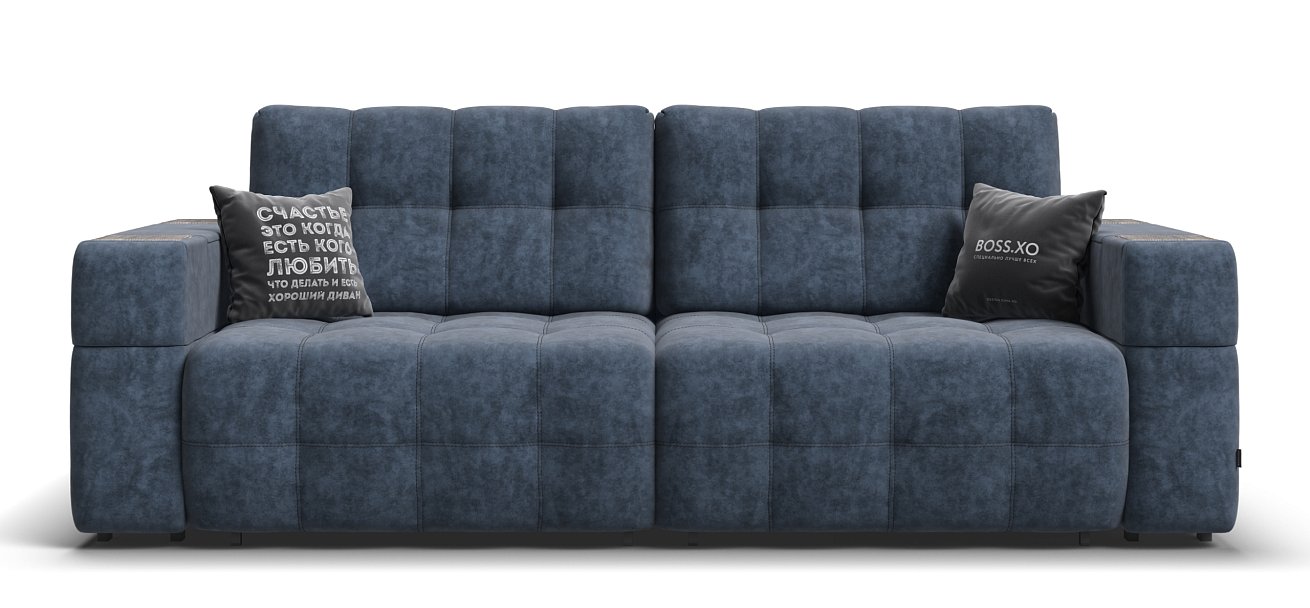 Диван Босс ХО велюр Роял синий  / Камень