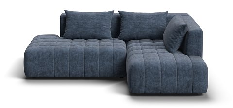 Угловой диван правый Босс Твин Велюр Роял синий 1