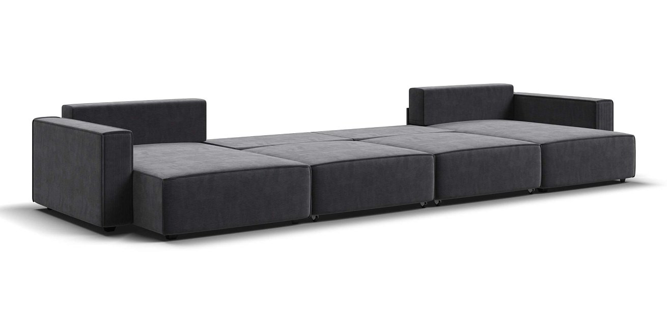 П-образный диван Босс Софт Модуль Вельвет Корд графит