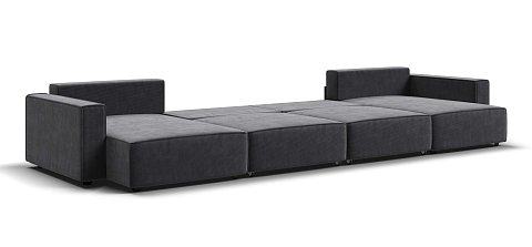П-образный диван Босс Софт Модуль Вельвет Корд графит 3