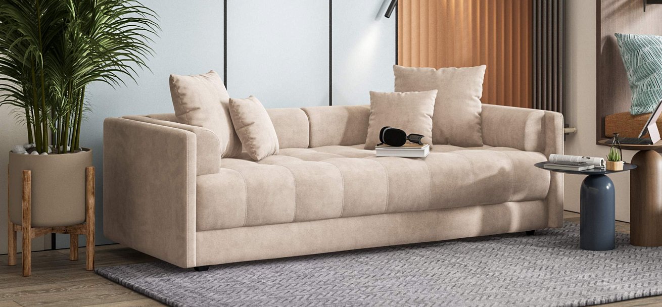 Тахта Босс велюр Монолит латте