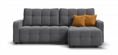 Угловой диван Денди Рогожка Мальмо серый 1