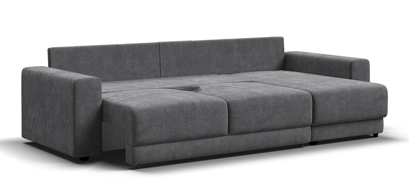Угловой диван Босс Прайм ХЛ Шенилл Клауд графит