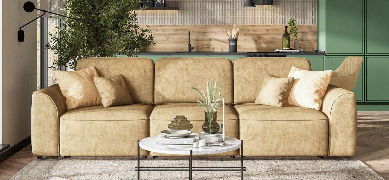 Диван Кинг Модуль Макс велюр Роял тауп