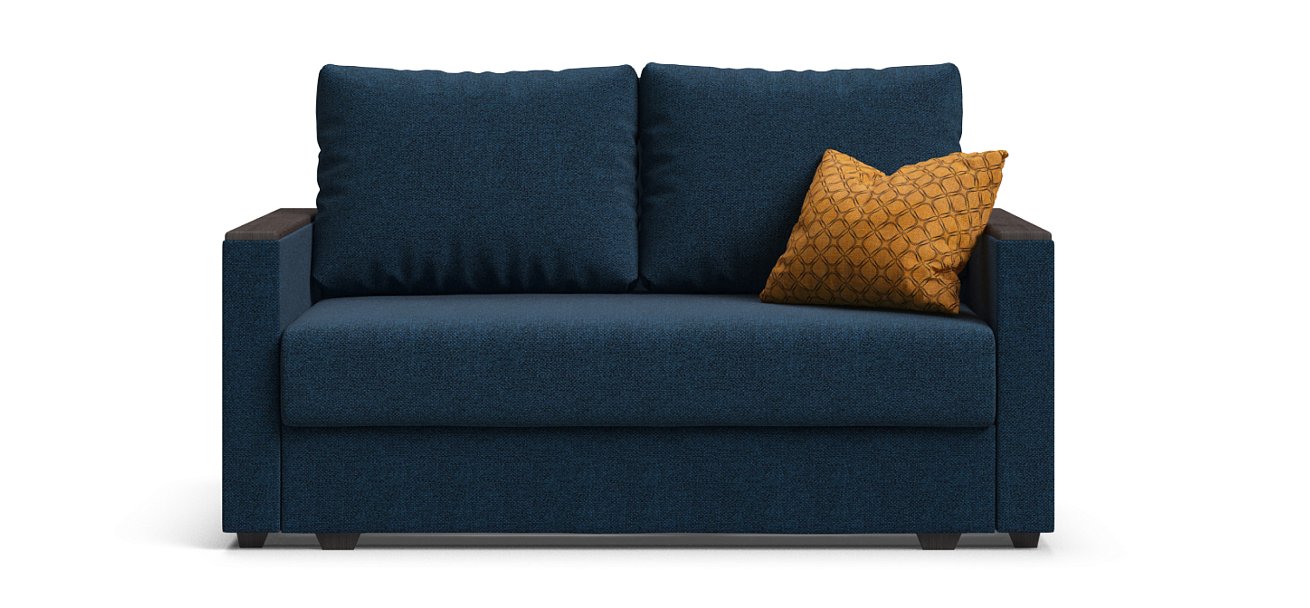 Диван Атланта двухместный Рогожка Мальмо синий