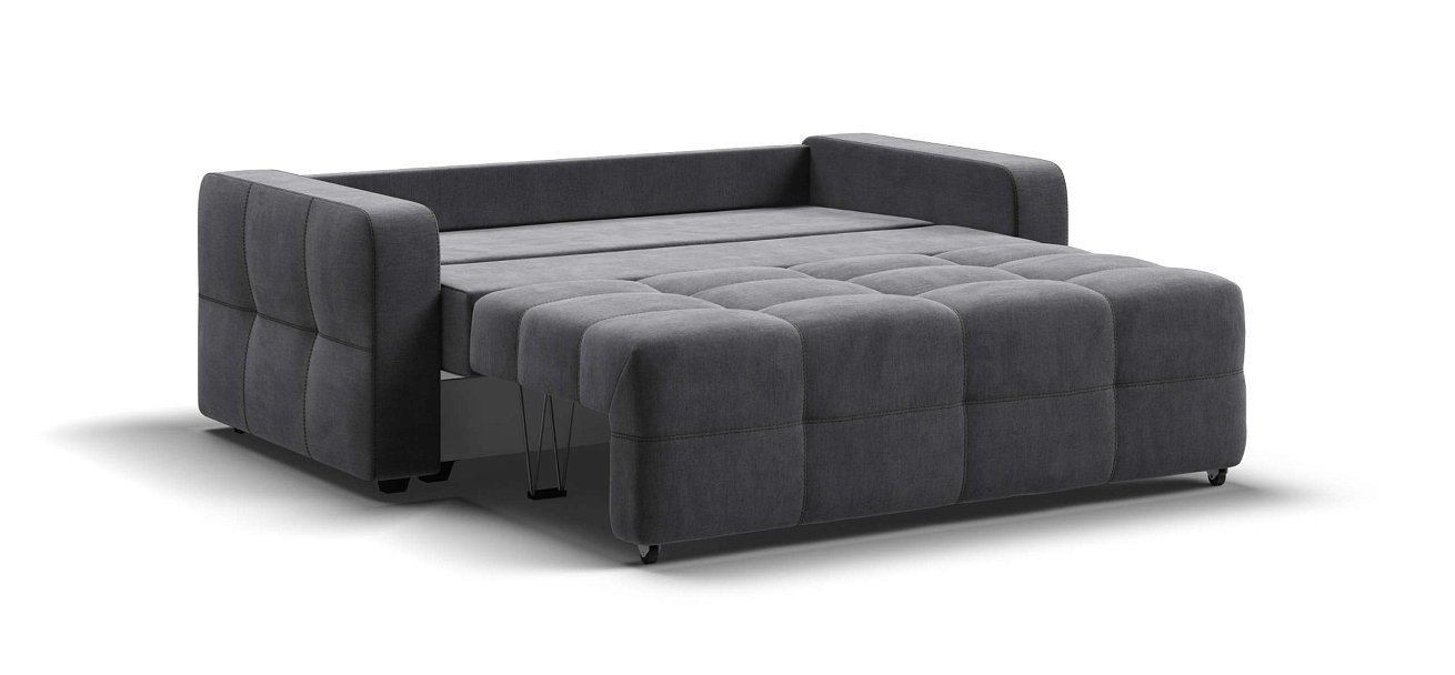 Диван Денди двухместный велюр Монолит серый