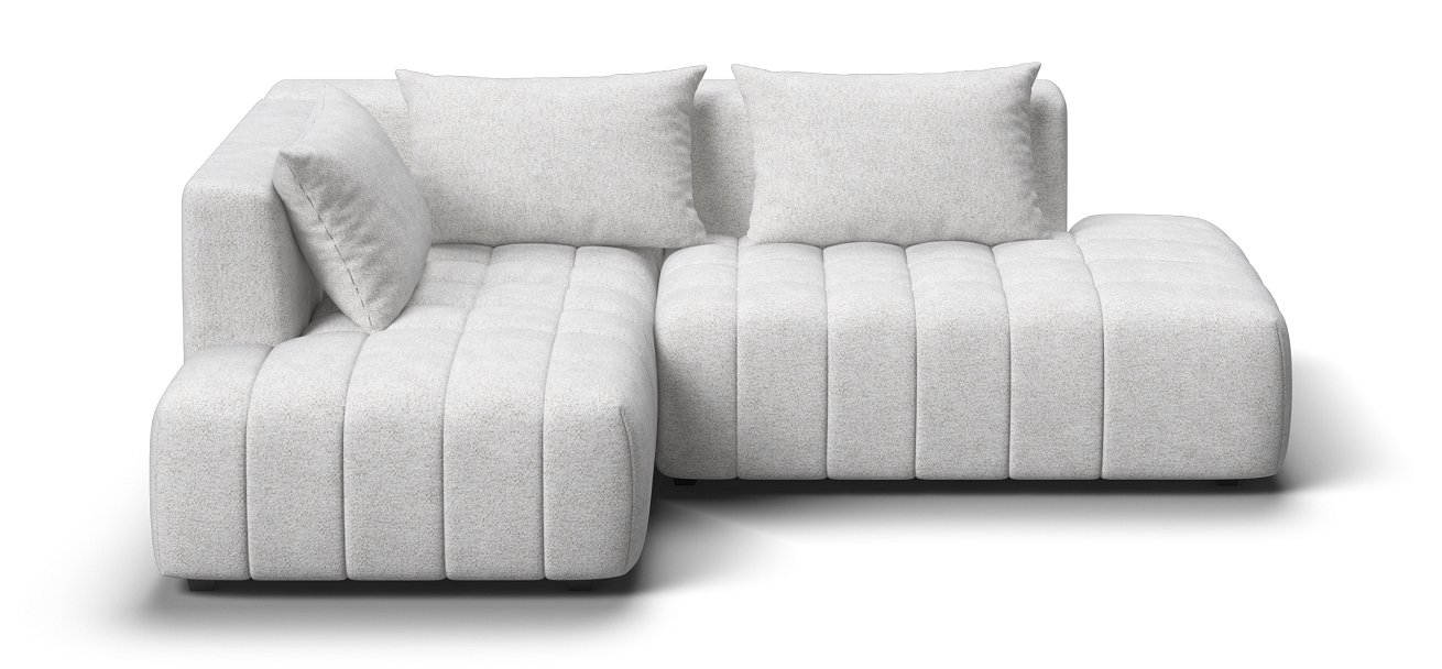 Угловой диван левый Босс Твин Шенилл Клауд крем