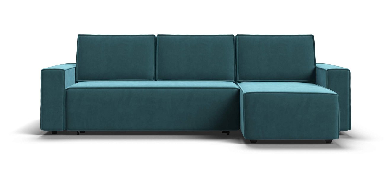 Угловой диван Норд велюр Монолит зеленый
