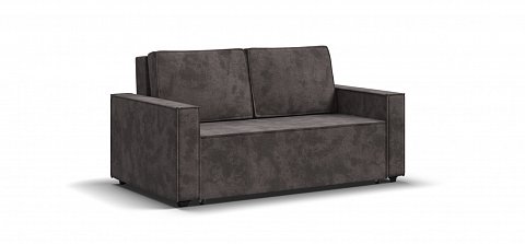 Диван Норд двухместный велюр Алькантара серый