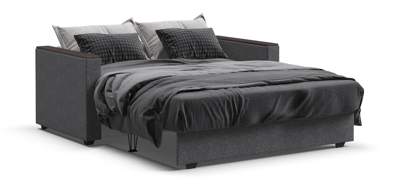 Диван Атланта двухместный Рогожка Мальмо серый