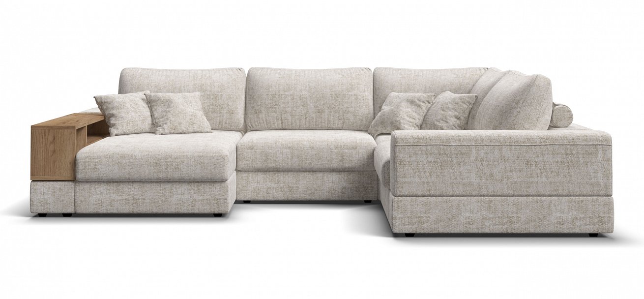 П-образный диван-кровать Босс Модуль Шенилл Смарт кварц