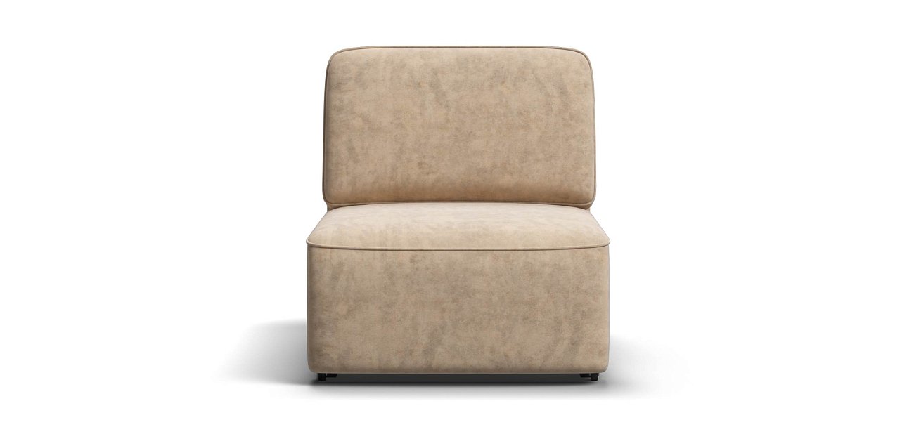 Кинг Модуль спальное место велюр Роял шампань