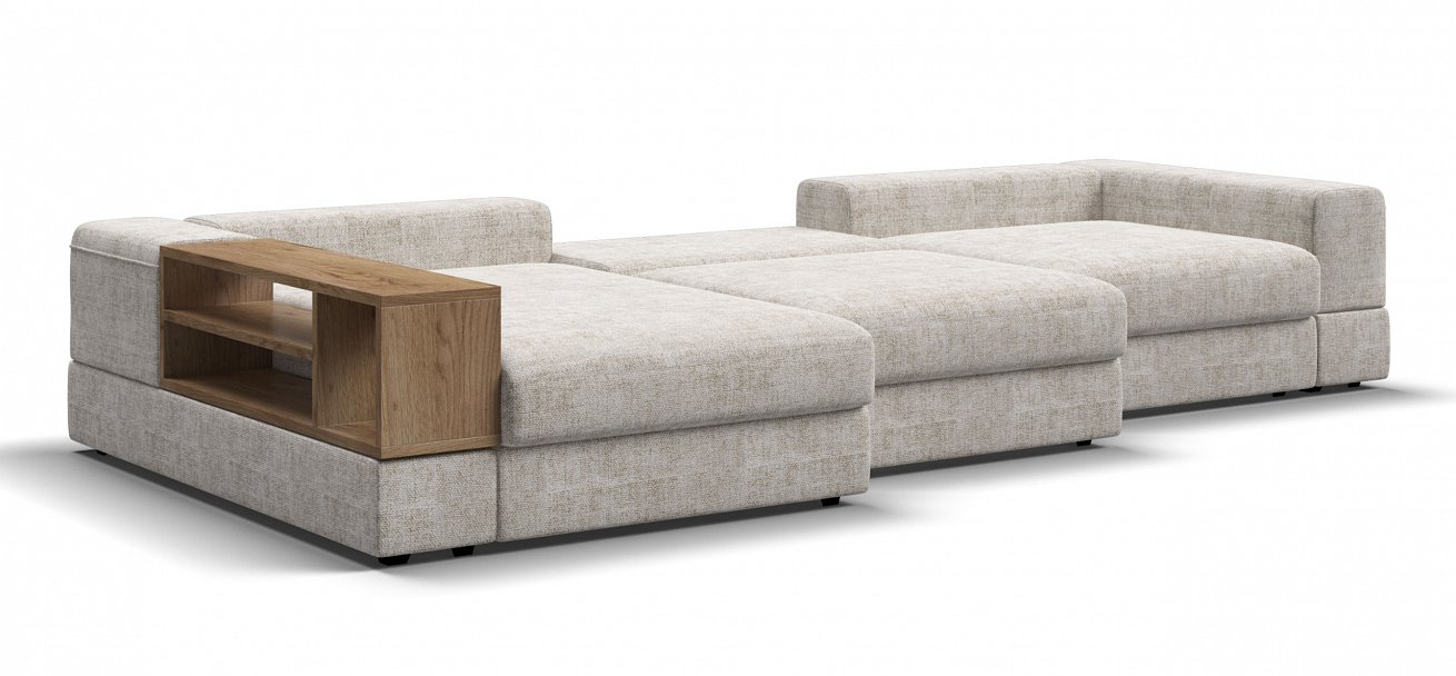 Угловой диван-кровать Босс Модуль ХЛ Шенилл Смарт кварц