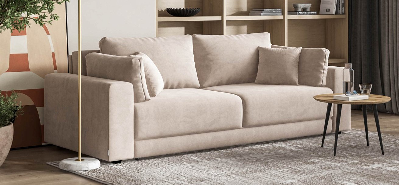 Диван Босс Прайм велюр Монолит латте