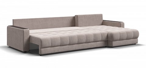 Угловой диван Босс Макс велюр Монолит латте 3