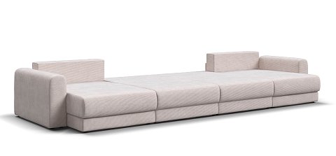 Модульный п-образный диван Ричмонд Модуль Вельвет Корд бежевый 3