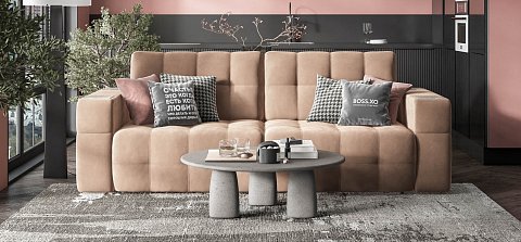 Диван Босс ХО велюр Монолит мокко / Дымчатый Крафт 2