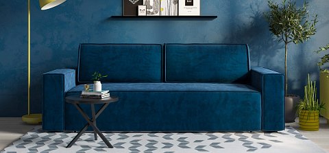 Диван Норд велюр Монолит синий 2