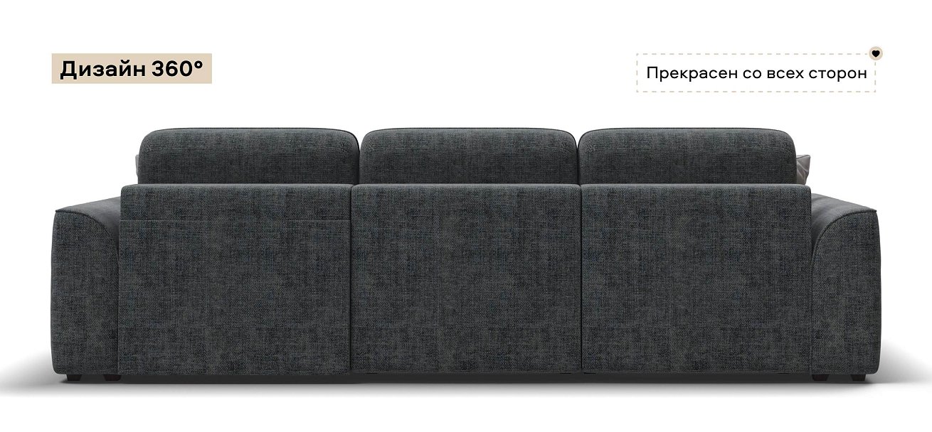 Угловой диван Кинг Шенилл Смарт серый
