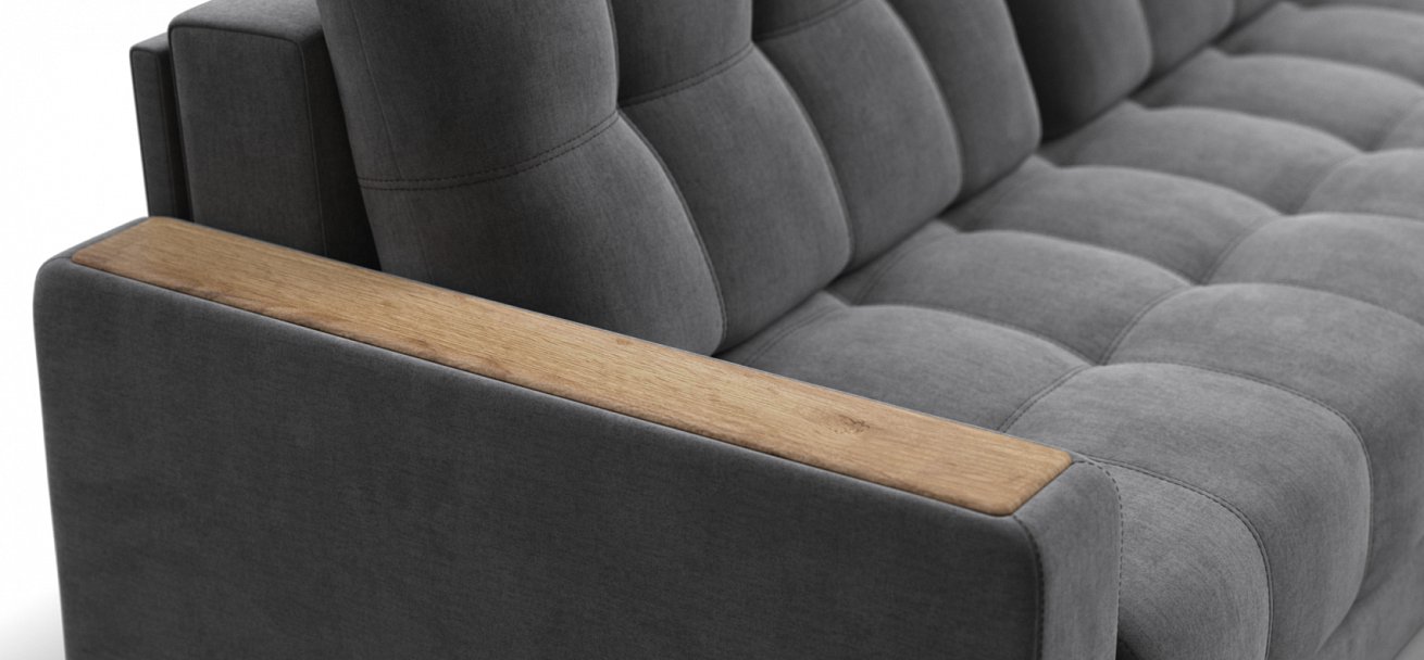 Накладки 2 шт. на угловой диван Босс Макс Дымчатый Крафт