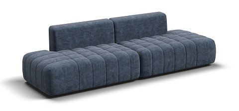 Диван Босс Твин прямой Велюр Роял синий 3