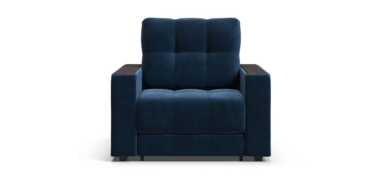 Босс кресло-кровать велюр Монолит синий