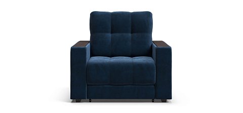 Босс кресло-кровать велюр Монолит синий 1