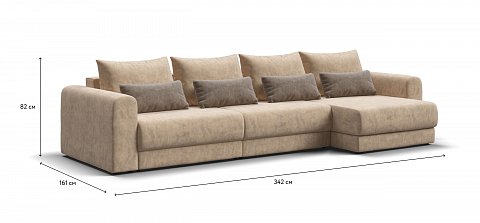 Модульный угловой диван Ричмонд Модуль Макс велюр Роял шампань 1