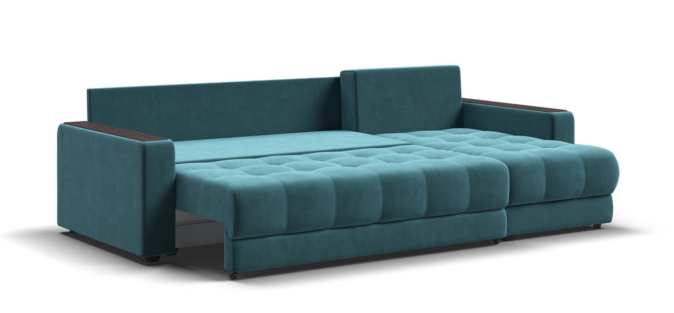 Угловой диван Босс Классик велюр Монолит зеленый